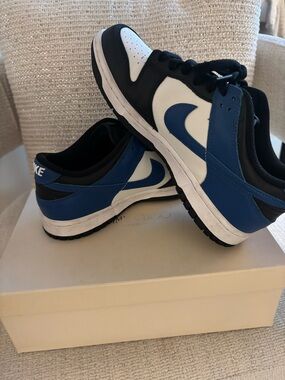 Nike Black, White & Blue Low-Top Sneakers